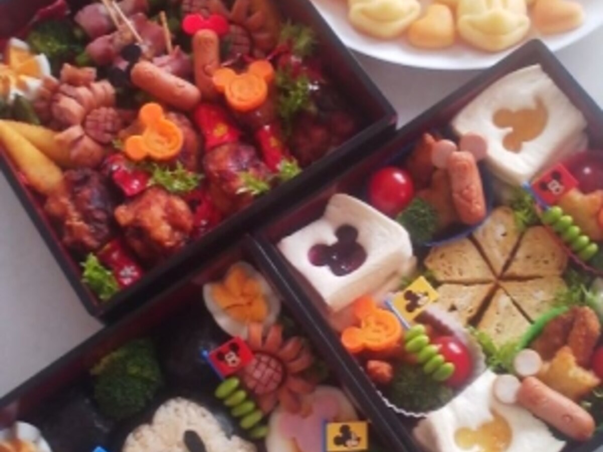 運動会 ミッキー大好きお弁当2012 キャラ弁 レシピ 作り方 By Tekonani 楽天レシピ